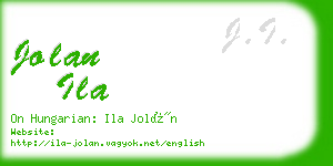 jolan ila business card